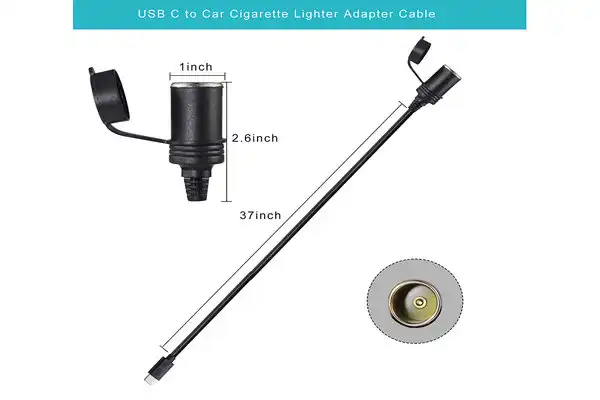 USB-C PD to 12V Cigarette Lighter Socket Cable Explained